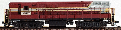 Diesel F-M H24-66 "Train Master" Powered - w/Decoder -- CP #8907 (early gray & maroon)