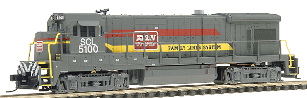 GE B23-7 Low Nose - Standard DC -- Family Lines/Seaboard Coast Line #5100 (gray, yellow, red, white)