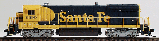 Diesel GE B23-7 Powered w/Decoder -- ATSF #6390 (Warbonnet)