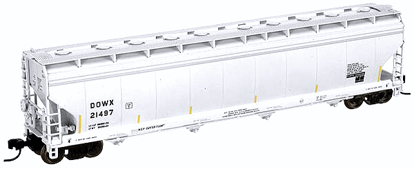 Atlas N Master(R) ACF 5800 Centerflow Plastics Hopper -- Dow Chemical #21497 (gray, black, yellow, red, sand)