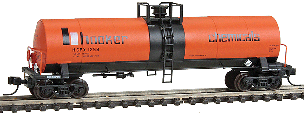 Master(R) ACF 17,360-Gallon Insulated General Service Tank Car - Ready to Ru -- Hooker Chemicals #1258 (orange, black)