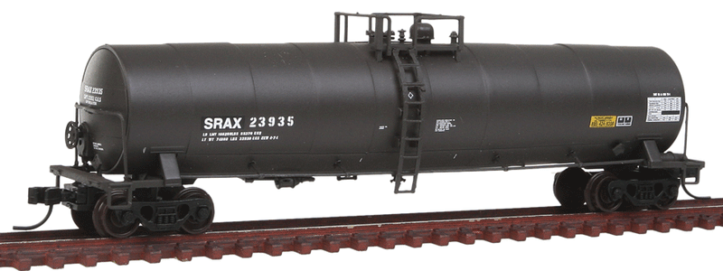 23,500-Gallon Tank Car - Ready to Run - Master(R) -- Southern Rail Associates SRAX #23935 (black, white, No Logo)