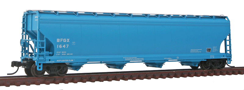ACF 5701 Centerflow Plastics Hopper - Ready to Run - Master(R) -- BF Goodrich BFGX #1647 (light blue, white)