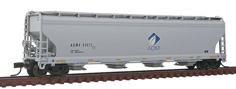 ACF 5701 Centerflow Grain Hopper - Ready to Run - Master(R) -- Archer-Daniels-Midland ADMX #80072 (gray, blue, green, Leaf Logo 4th Panel)