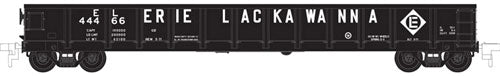 Evans 52' Gondola - Ready to Run -- Erie Lackawanna #44543 (black, white, Spelled-Out Name, Diamond Logo)