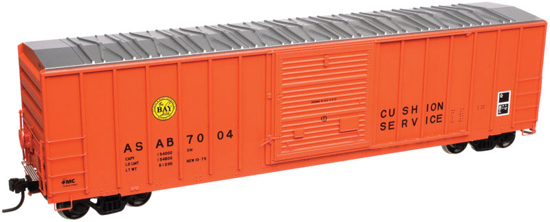 FMC 5077 Single-Door Boxcar - Ready to Run -- Atlanta & St. Andrews Bay #7077 (orange, yellow)