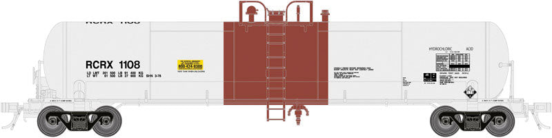 GATX 20,700-Gallon Tank Car - Ready to Run - Master(R) -- Reagent Chemical RCRX #1108 (white, brown)