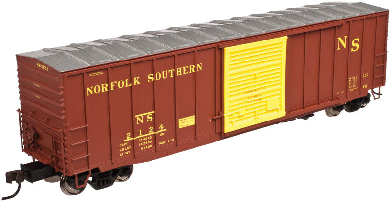 ACF Precision-Design Rib-Side 50' Boxcar - Ready to Run - Master(R) -- Original Norfolk Southern #2104 (Boxcar Red, yellow)