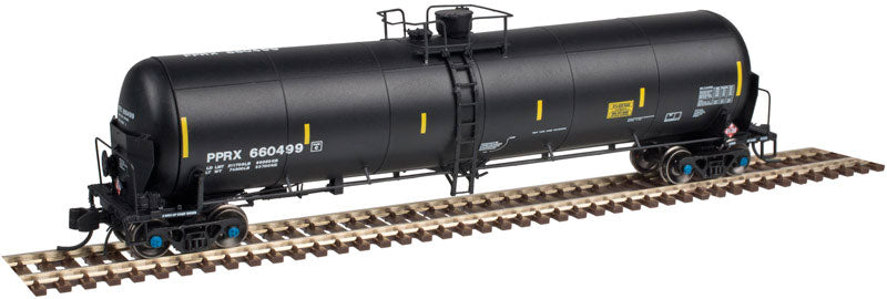 TrinityRail 31,000-Gallon Crude Oil Tank Car - Ready to Run -- Phillips Petroleum PPRX #661469 (black, yellow Conspicuity Marks)