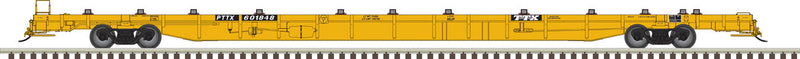 ACF 89' F89-J Flatcar - Ready to Run -- Trailer-Train #602090 (2000s Yellow)