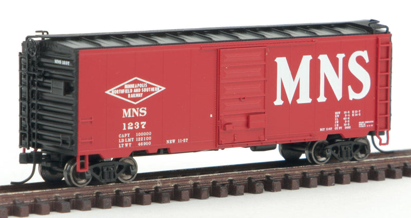 PS-1 40' Boxcar w/6'Door - Ready to Run - Master(R) -- Minneapolis, Northfield & Southern #1237 (Boxcar Red, Billboard MN&S)
