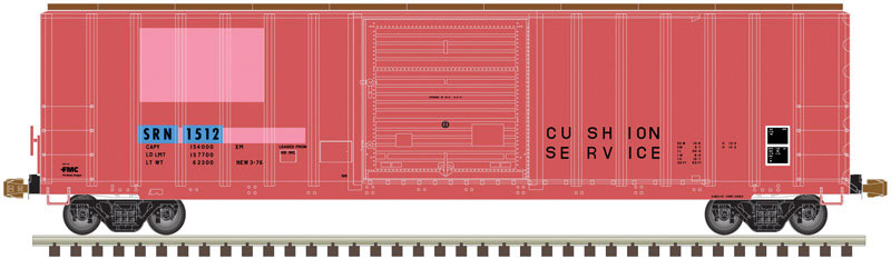 FMC 5077 50' Single-Door Boxcar - Ready to Run -- Sabine River & Northern #1512 (Patched, orange)