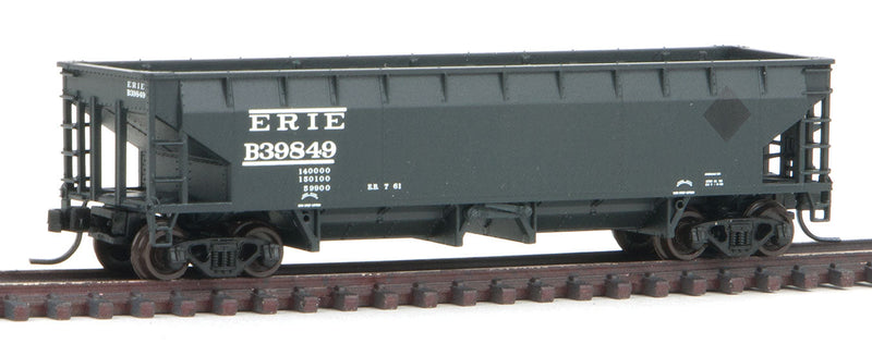 70-Ton Hart Ballast Car - Ready to Run - Master(R) -- Erie Lackawanna #38949 (Post 1960 w/Patched-Out Logo, black)