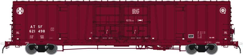 Santa Fe Class BX-166 62' Beer Boxcar - Ready to Run -- Atchison, Topeka & Santa Fe #621498 (Boxcar Red; Late Q Logo, Version 1)