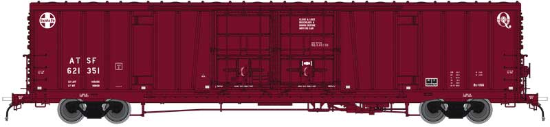 Santa Fe Class BX-166 62' Beer Boxcar - Ready to Run -- Santa Fe 621351 (Boxcar Red, Early Q Logo)