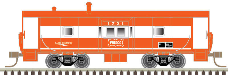 International Steel Bay Window Caboose - Ready to Run -- St. Louis-San Francisco #1731 (red, white; Frisco Logo)