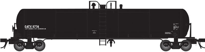 GATX 20,700-Gallon Tank Car - Ready to Run - Master(R) -- GATX 11777 (black)