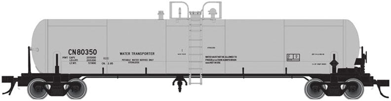 GATX 20,700-Gallon Tank Car - Ready to Run - Master(R) -- Canadian National 80350 (gray)