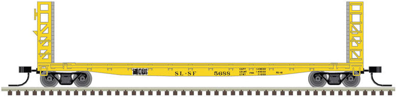 GSI-GSC 48' Bulkhead Flatcar - Ready to Run - Master(R) -- St. Louis-San Francisco #5660 (yellow, No "Frisco" Logo)