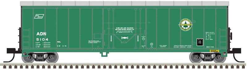 NACC 50' Smooth-Side RBL Insulated Boxcar - Ready to Run - Master(R) -- Ashley, Drew & Northern #5100 (green, black)