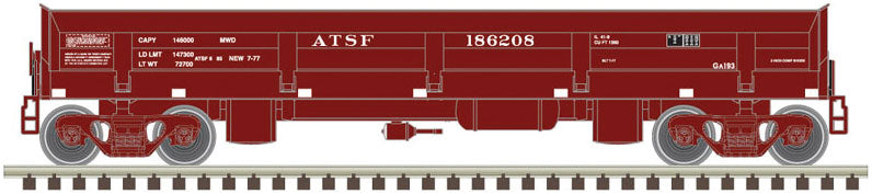 Difco Side-Dump Car - Ready-to-Run - Master(R) -- Santa Fe 186205 (Boxcar Red)