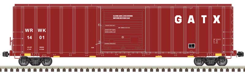 FMC 5077 Single-Door Boxcar - Ready to Run -- GATX/WRWK #1401 (Boxcar Red, white)