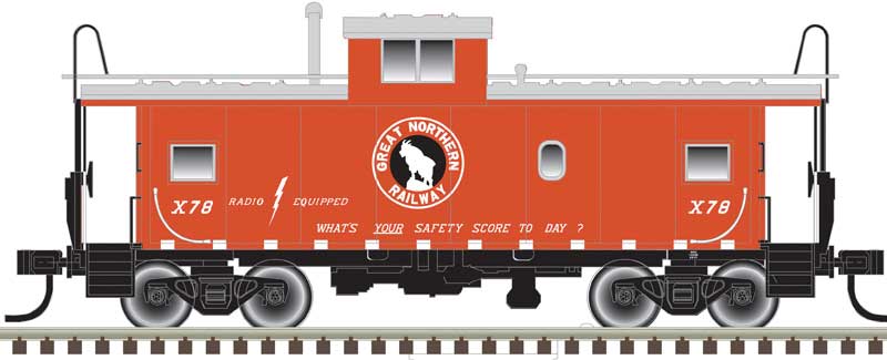 Standard-Cupola Caboose - Ready to Run - Master(R) -- Great Northern X78 (red, white)
