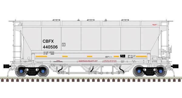 Trinity 3230 Pressure Differential PD Covered Hopper - Ready to Run Master Plu -- CIT Group CBFX #440522 (gray, black)