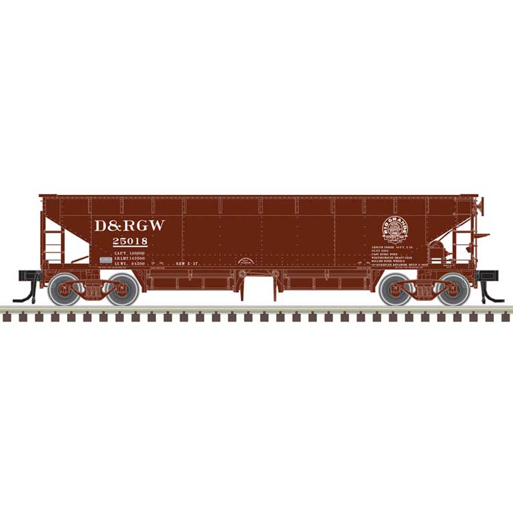 70-Ton Hart Ballast Car - Ready to Run - Master(R) -- Denver & Rio Grande Western #25018 (Boxcar Red)