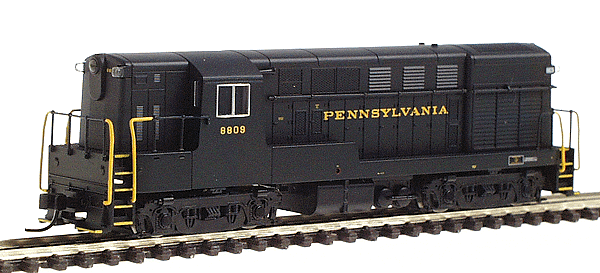 F-M H16-44 Early Body, Square Windows, Body Handrail w/DCC -- Pennsylvania Railroad #8809 (Brunswick Green, gold)