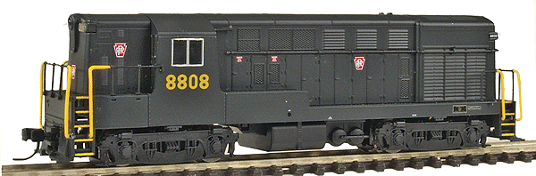F-M H16-44 Early Body, Square Windows, Body Handrail - Standard DC -- Pennsylvania Railroad #8808 (Dark Green, gold)