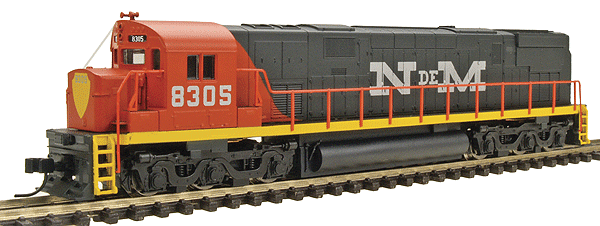 Alco C628 Phase 2B - Standard DC - Master(R) -- National Railways of Mexico #8305 (green, red, yellow, silver)