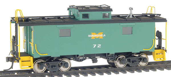 International Car Co. NE-6 Caboose - Ready-to-Run -- Monongahela #72 (green, white, red, black; NH Style Body)