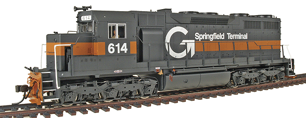 Gold Series Diesel EMD SD35 w/Low-Nose - Powered w/Sound & DCC -- Guilford (Springfield Terminal) #614 (gray, orange)