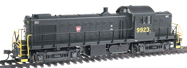 Diesel Alco RS-1 - Powered -- Pennsylvania Railroad #9923 (Brunswick Green, yellow) w/Friction Bearing Sid