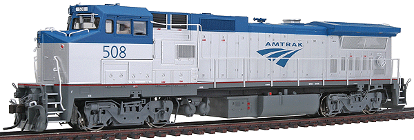 Atlas HO Master(R) Silver Series Dash 8-40BHW, Powered, Standard DC -- Amtrak #508 (Phase V) (silver, blue)