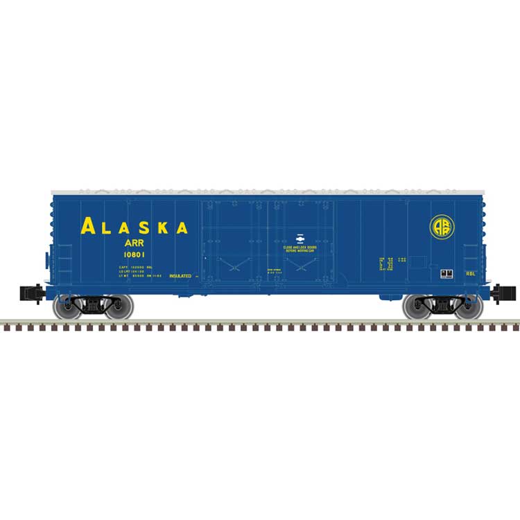 Evans 53' Double Plug-Door Boxcar - Master(R) -- Alaska #10801 (blue, yellow)