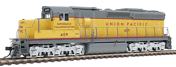 Diesel EMD SD24 Powered w/Decoder -- Union Pacific #409 (yellow, gray)