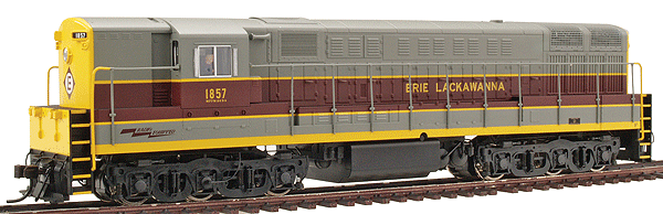Master Series Gold Diesel F-M H24-66 Train Master; Powered w/Decoder & Sound -- Erie Lackawanna #1857 Phase 1A (gray, maroon, yellow)