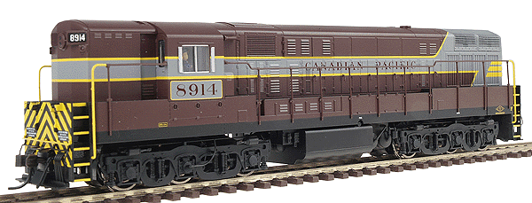 Master Series Silver Diesel F-M H24-66 Train Master; Powered, Standard -- Canadian Pacific #8914 Phase 2 (maroon, gray, yellow)