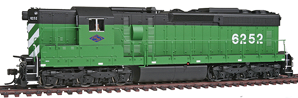 Master(TM) Series Silver Diesel EMD SD24 Standard DC; CB&Q Style w/High Hood -- Maryland Midland #6252 (ex-BN green, black)