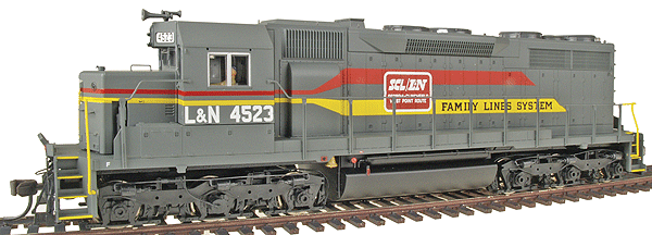 Silver Series Diesel EMD SD35 w/Low-Nose - Powered (No Sound, DCC-Ready) -- Family Lines (L&N) #4523 (gray, red, yellow)