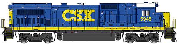 GE Dash 8-40B w/Sound & DCC - Master(TM) Gold Series -- CSX #5965 (YN3, blue, yellow)
