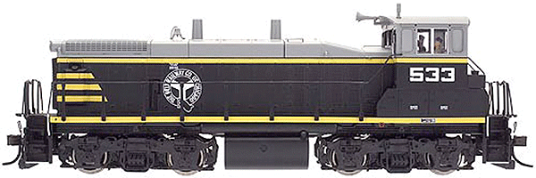 EMD MP15DC - Standard DC - Master(R) Series Silver -- Belt Railway of Chicago #533 (black, gray, yellow) w/Standard Hood