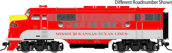 EMD F3A Phase II - 3-Rail w/RailSounds & TMCC - Master(R) -- Missouri-Kansas-Texas #204A (red, silver, yellow)