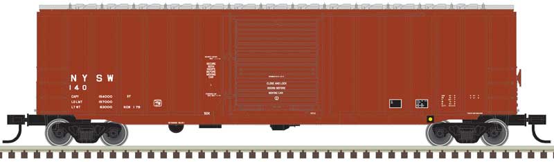 ACF(R) 50'6" Boxcar - 3-Rail - Ready to Run - Trainman(R) -- New York, Susquehanna & Western (Boxcar Red, Reporting Marks Only)