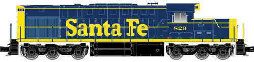 Alco RSD7/15 Low Nose - Conventional 3-Rail w/Hoen & Bell - Trainman(R) -- Santa Fe #832 (blue, yellow, Billboard Lettering)