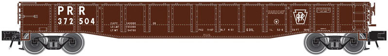 52' 6" Gondola - 3-Rail - Ready to Run -- Pennsylvania Railroad (Tuscan, Plain Keystone)