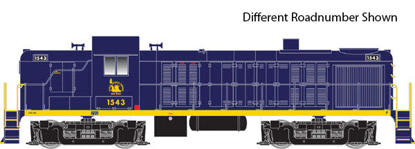 Alco RS3 - 3-Rail w/RailSounds & TMCC - Trainman(R) -- Central Railroad of New Jersey #1545 (blue, yellow)