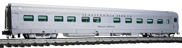 Master(R) Streamlined 10-6 Sleeper 3-Rail - Assembled -- California Zephyr - Western Pacific "Silver Arroyo"